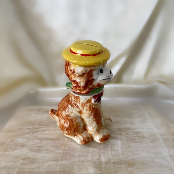 Vintage Parisienne French spaniel dog ceramic figurine beret home decor dog - Picture 2 of 5